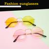 Fashion New Polygon Creative Transparent Ocean Lens Sunglasses Octagonal Trendsetter Sunglasses Metal Frame Glasses