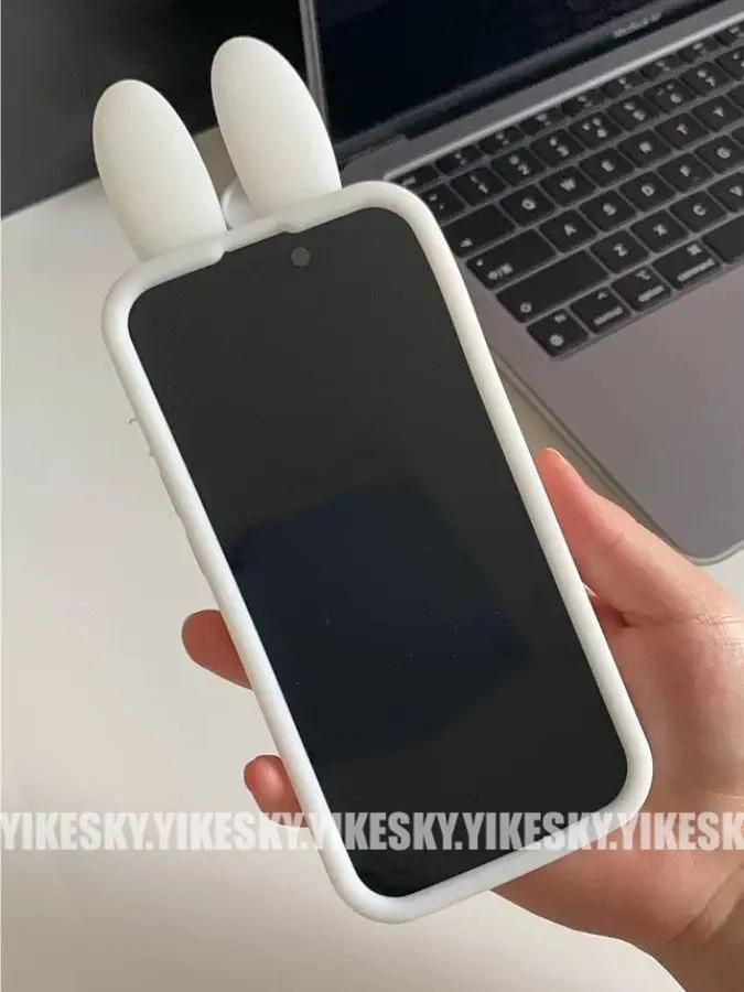 Милый Миффи Каваи Чехол для iPhone 11 12 13 14 15 16 Pro Max Силиконовый Чехол для Телефона Противоударный Мягкий Полное Покрытие Простая Рождественская Игрушка Подарок