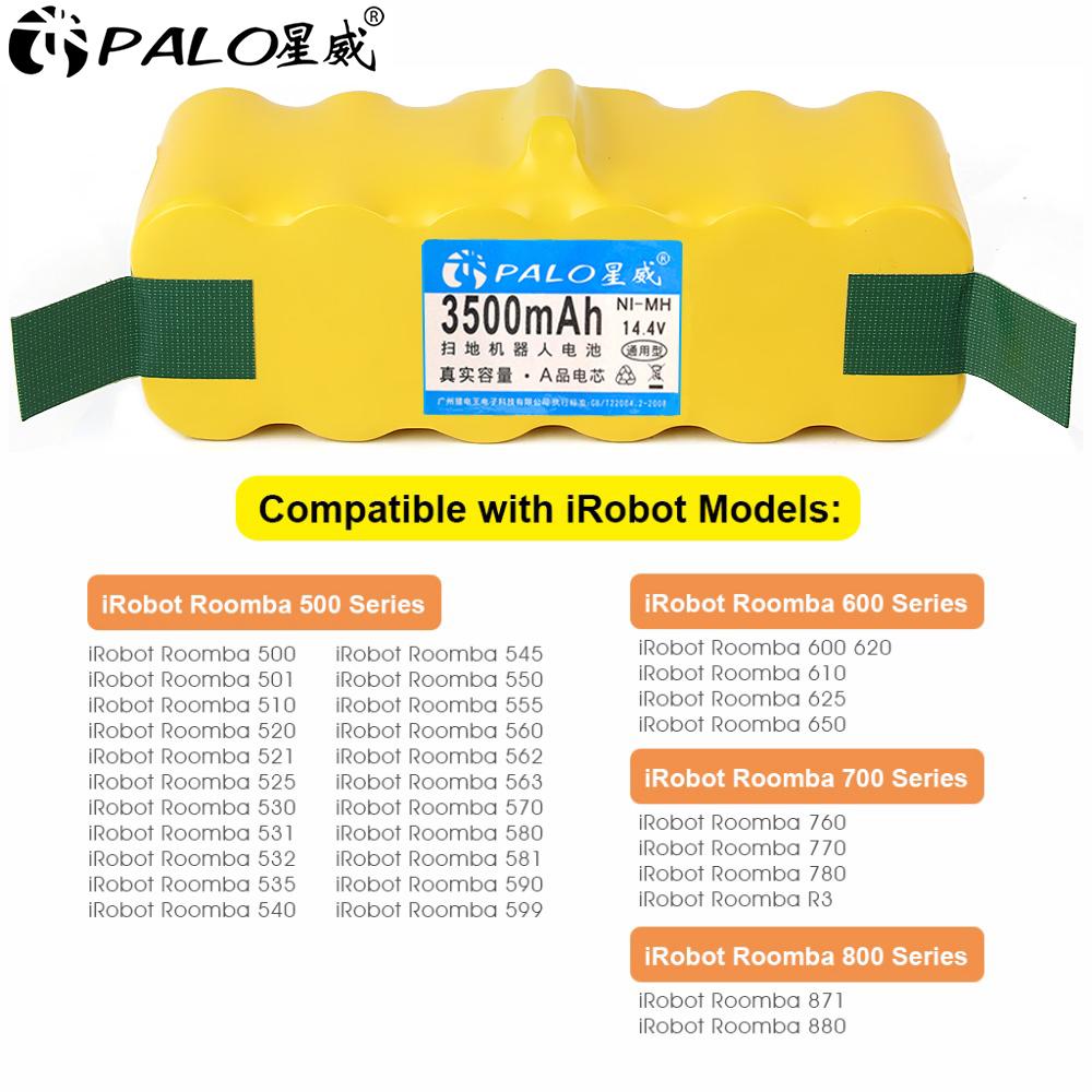 PALO NI-MH 14,4 В 2000/3500/4500 мАч аккумулятор для пылесоса 7 типов для iRobot Roomba/yijie/Neato Botvac/Samsung NaviBot/Haier