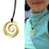 Регулируемая по длине прочная металлическая подвеска-ожерелье с узором из спиралей, аксессуар для модных осенне-зимних нарядов