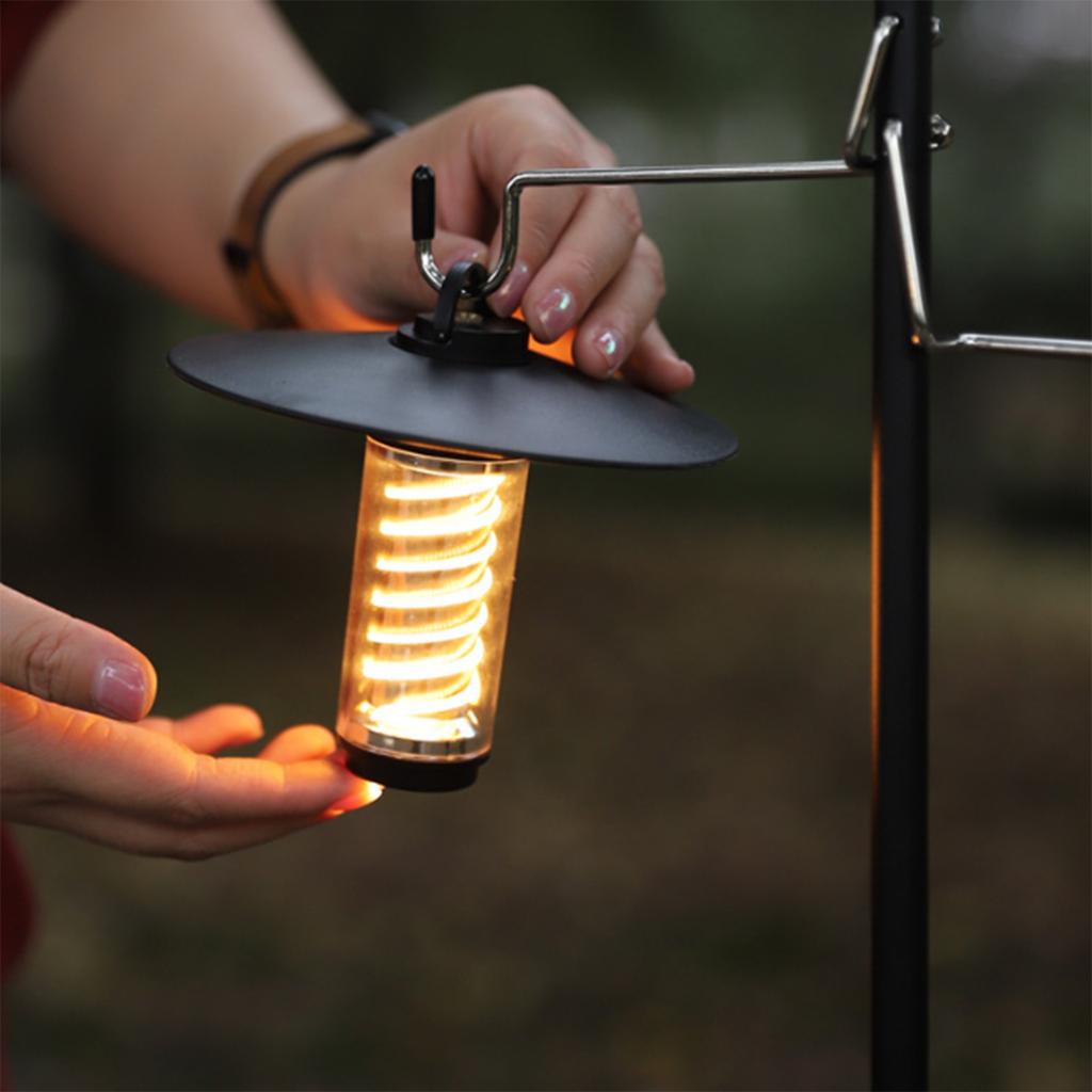 Складная настольная подставка для лампы для кемпинга с двойными крючками, держатель для уличного освещения из алюминиевого сплава, вешалка для лампы, прочная