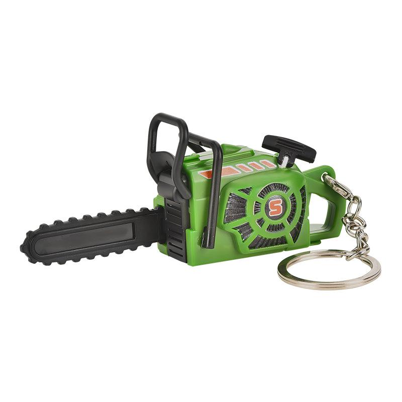 [TG835]1Pcs Bag Decoration Cartoon Rope Pulling Chainsaw Shape Pendant Keychain Charm Model Forest Fire Fighting Souvenirs Gifts