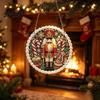 Acrylic Holiday Decorations DIY Christmas Faux Pearl Art Painting Hanging Pendant Kit, Nutcracker Beads Xmas Gift for Family Friends Craft Adults