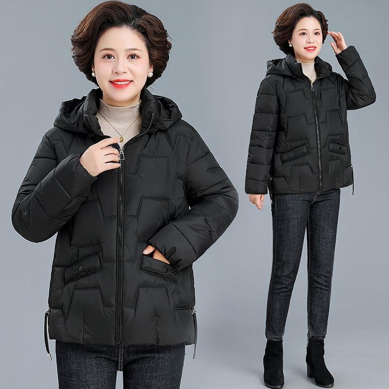 Padded Clothes Women's Winter Warm Short Middle-aged Mother Padded Clothes Down Cotton Fashion Jacket