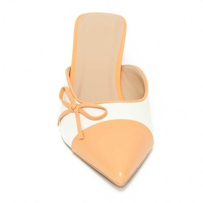 Zapato De Tacón Con Talón Descubierto Y Puntera Cerrada Bicolor Para Mujer Montevita Reist 105279