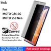 For Moto G85 5G / S50 Neo 5G Glass IMAK 3D Curved Privacy Full Screen Coverage Tempered Glass Film