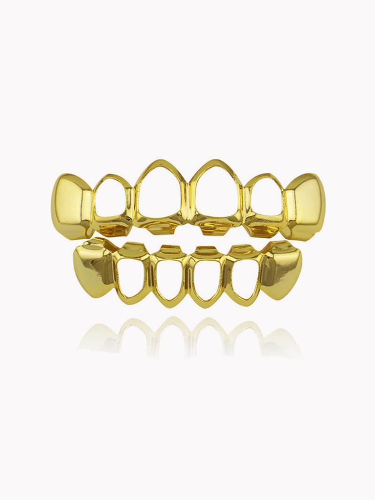 Трендовые европейские и американские панк-стиль хип-хоп полые геометрические глянцевые грилзы