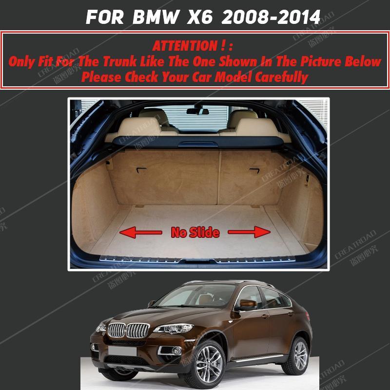 Car Trunk Mat for BMW X6 E71 2008 2009 2010 2011 2012 2013 2014 Cargo Liner Carpet Interior Accessories Cover