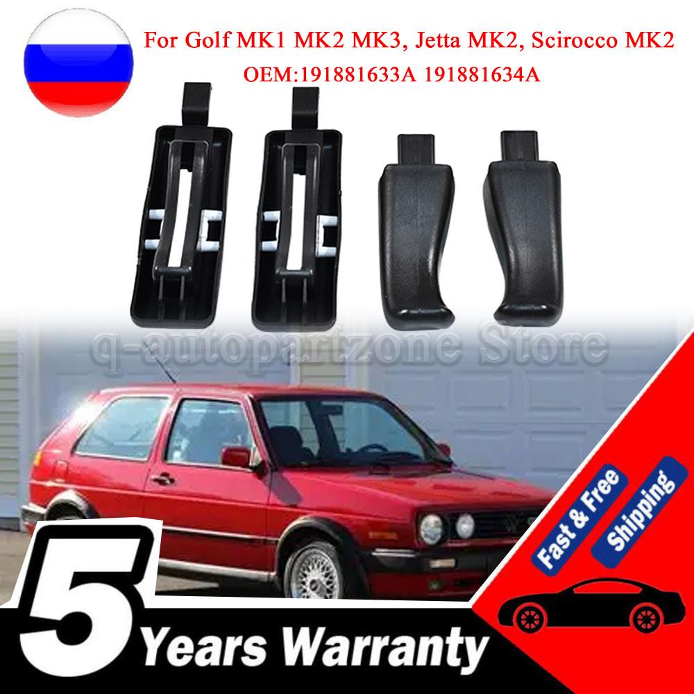 4PCS  For Golf MK1 MK2 MK3 Jetta MK2 Scirocco MK2 Corrado Caddy Front Seat Tilt Lever Handles & Cover Caps 191881633A 191881634A