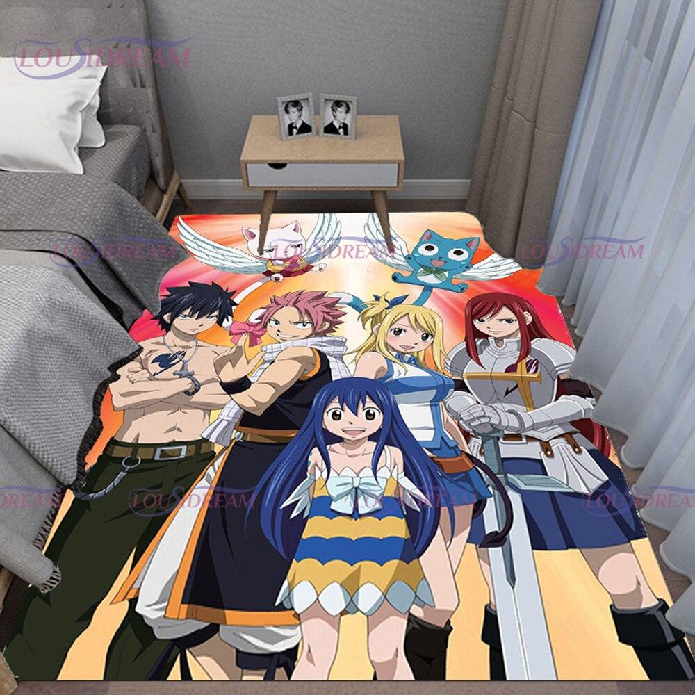 3D Printed Fairy Tail Carpet Rugs for Livingroom Anime Area Rug Bedroom Home Decoration Doormat Rugs Floor Mat Birthday Gift