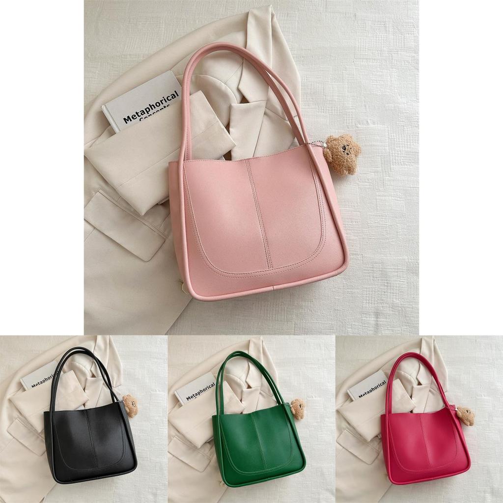 Модная женская сумка-тоут в стиле стрит-стайл Весна 2024 в черном, зеленом, розовом и белом цветах