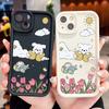 For Realme 11 11x 12x 12 Pro C21 C30 C33 C35 C65 OPPO A18 A38 A60 A96 Reno 10 11 12 Pro Cartoon Flower Rabbit Pattern Soft Silicone Phone Case