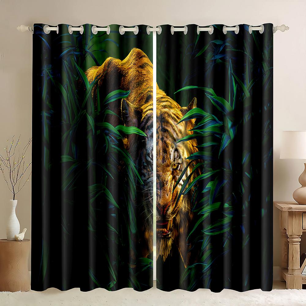 2023 3D печать лес дерево пейзаж тонкие оконные шторы джунгли дикая природа ботанический принт узор для гостиной спальни
