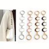 2pcs Moon Shape Wallet Shoulder Bag Extension Chain with Alloy Spring Door Knocker for Underarm Bag Replacement Accessories