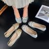 French Temperament Bow Huge Good-looking Single Shoes 2025 Summer New Fashion Flat Ballet Soft-soled Casual Shoes