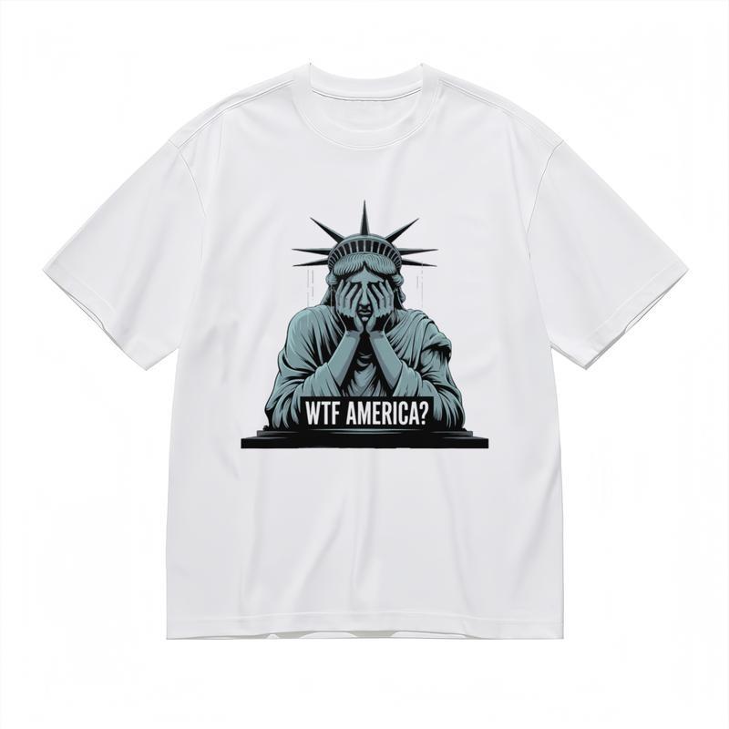 Men's Trend Slight Stretch Classic T Shirt Iconic Figure Art Illustration Tee