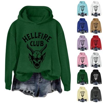 Женская модная повседневная толстовка с длинными рукавами, принтом и капюшоном