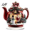 Transparent Acrylic Snow Hut Christmas Table Decoration Double-sided Winter Village/Candle/Teapot House Ornament Holiday Gift Ideas with Stable Base