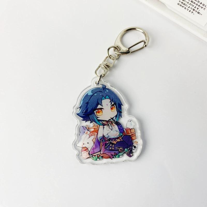 Подвеска-брелок Genshin Impact Game Наксида Венди Чжун Лижун Кэ Ли, Рассеянные солдаты, Генерал Гром, Инь