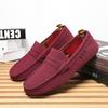 Популярная обувь Doudou мужская на одной педали мужская повседневная кожаная обувь на мягкой подошве замшевая легкая обувь для вождения большой размер 48
