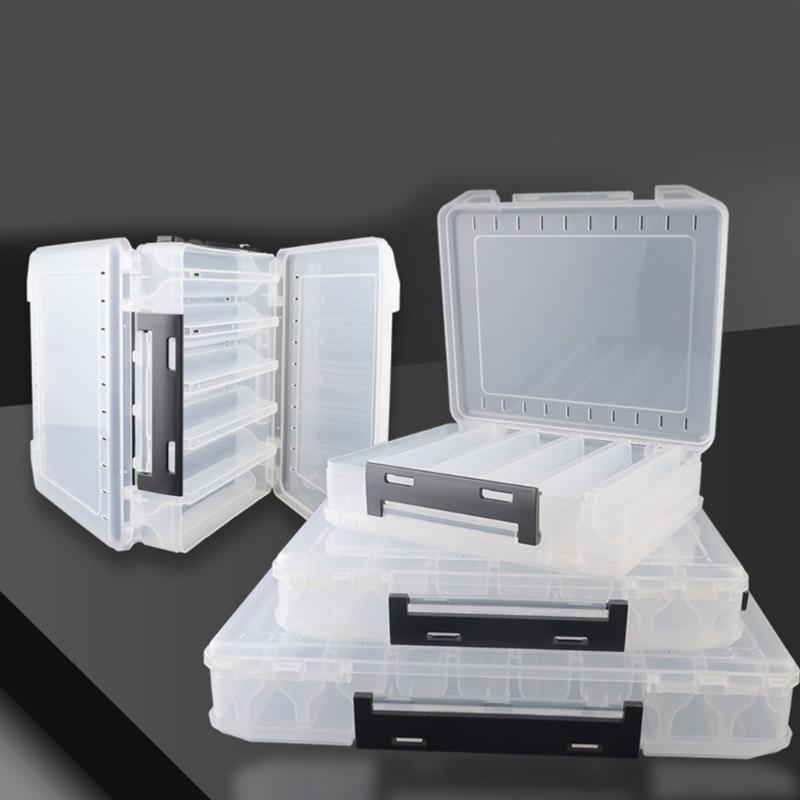 Большой прозрачный водонепроницаемый чехол для переноски рыболовных снастей с двусторонним отделением для хранения рыболовных приманок