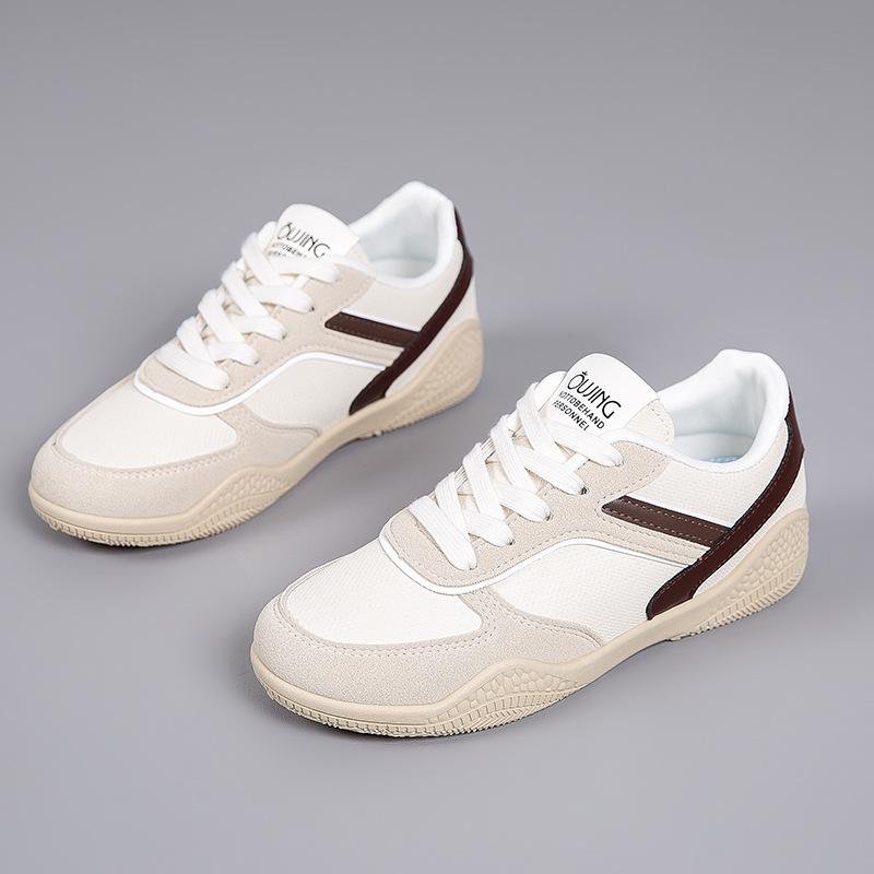 [Customization] Spring Korean Version of German Training Shoes Retro Versatile Flat-soled Casual Women's Shoes Student Soft-soled Non-slip White Shoes