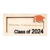 Выпускной деревянный держатель для денег Класс 2024 Кошелек для выпускников Ящик для хранения наличных Конверт Фоторамка Подарок для денег Выпускная вечеринка Украшение рабочего стола