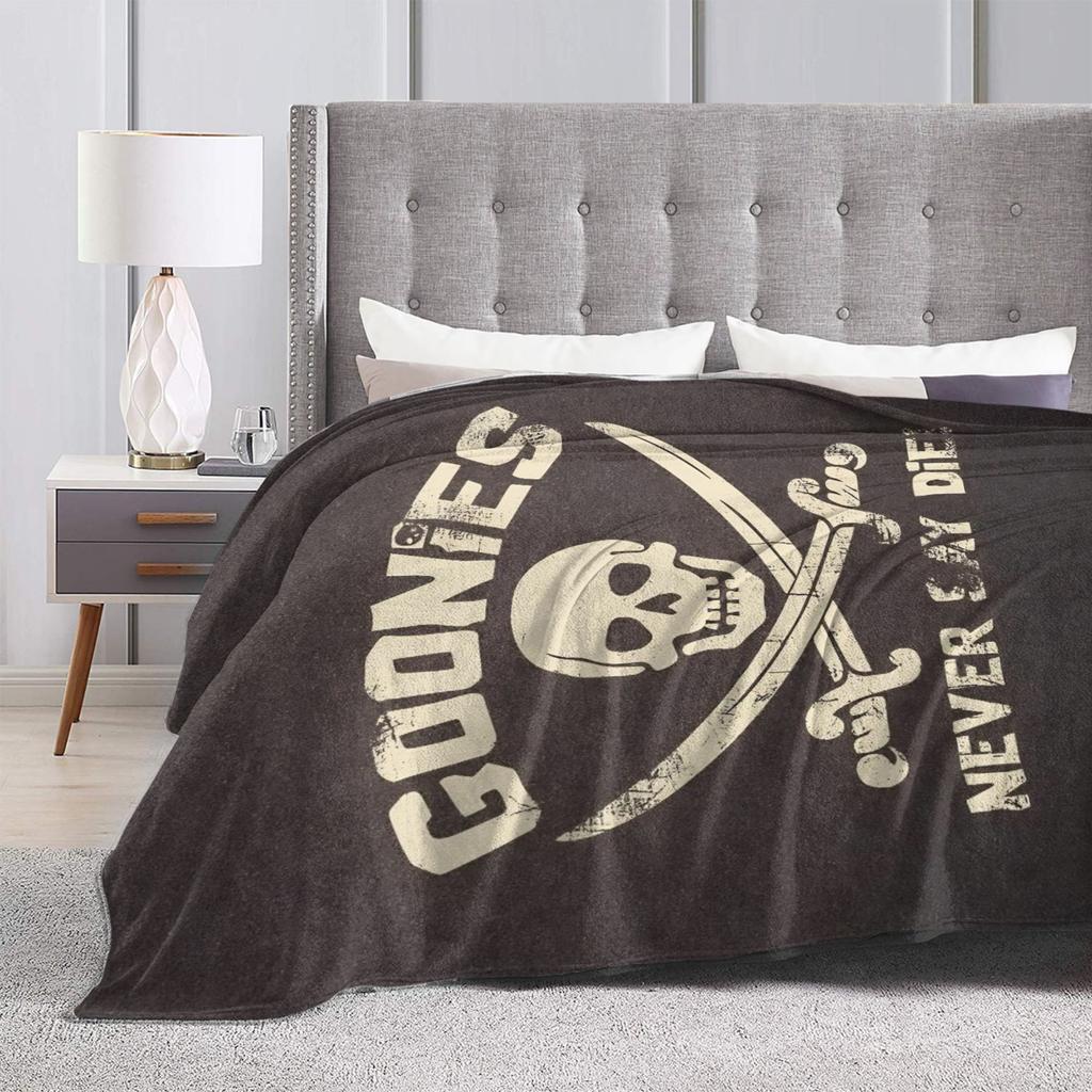 The Goonies Never Say Die Super Soft Blankets Camping Plush Throw Blanket Novelty Couch Chair Flannel Bedspread Sofa Bed Cover