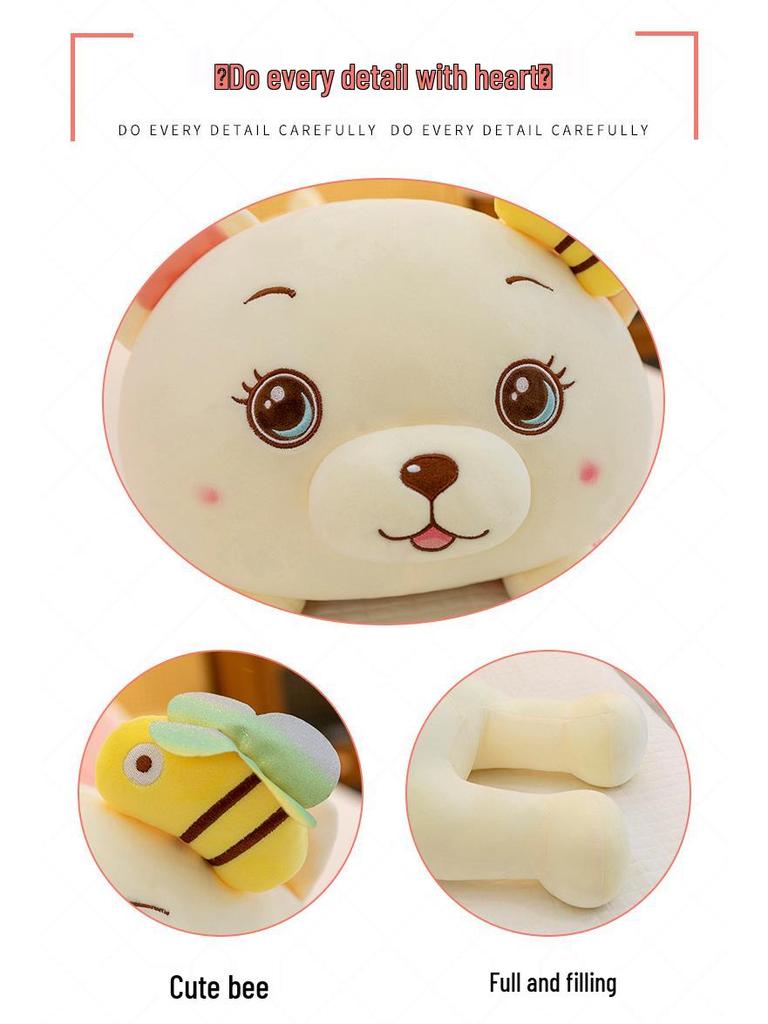 Очаровательная Мягкая Пчела Медведь Обнимающая Подушка Плюшевая Игрушка, Отличный Подарок на День Рождения Девушки