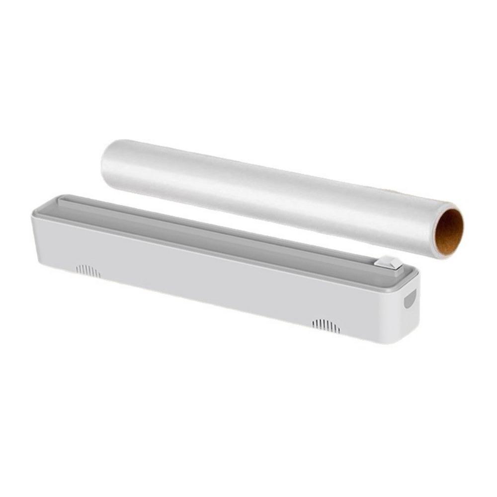 Sliding Magnetic Suction Plastic Wrap Cutter Aluminum Foil Dispenser For Kitchen Fridge