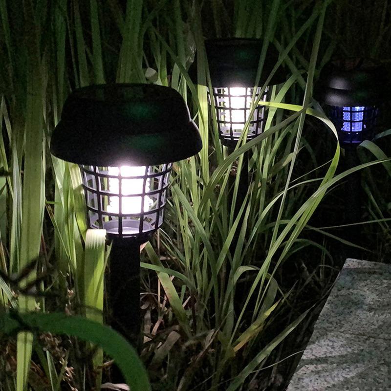 Солнечная убийца комаров с 2 режимами освещения, уличный водонепроницаемый светодиодный светильник, ловушка для комаров, лампы для сада, лужайки, кемпинга