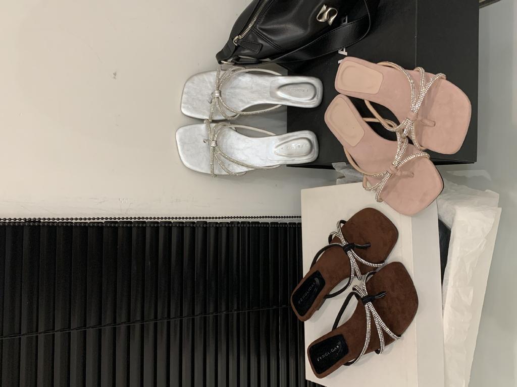 Niche Design Thick Heel Toe Cool Slippers Women's Shoes Spring and Summer Outer Wear Flip-flops High Heel Sandals Fairy Shoes