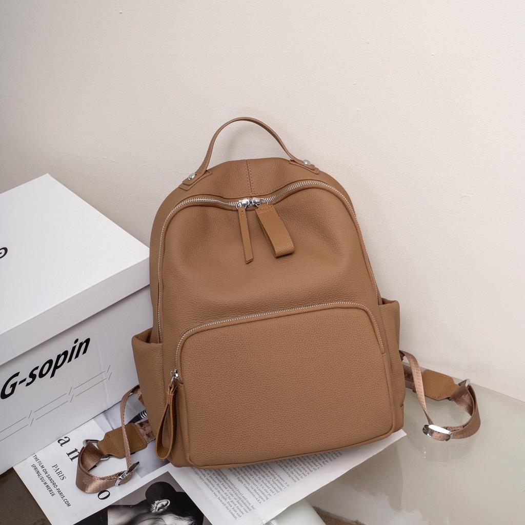 Top Layer Leather Backpack Female Backpack Isn Bookish Schoolbag Travel Backpack Computer Bag Female