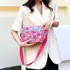 Casual Retro Nylon Shoulder Bag Multi Layered Floral Print Mother Handbag Women's Fashion Vintage Flower Crossbody Bags