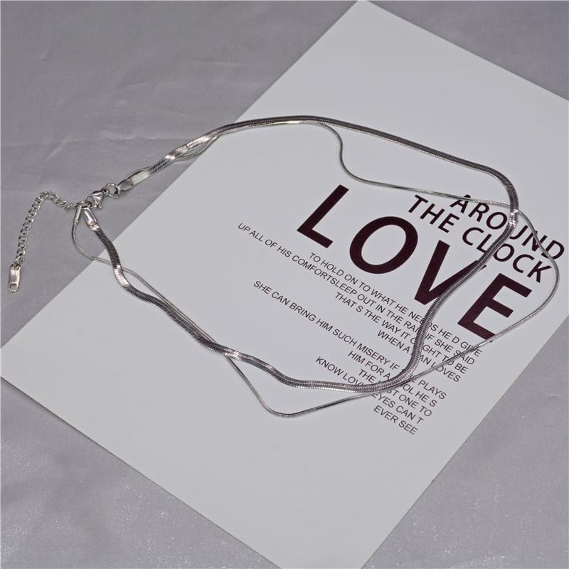 Thin Snake Gold Thin Snake Necklace Chain Stainless Steel [Tasiso] Necklace, Silver, Unisex, Chain, Hypoallergenic, Chain, Chain, Set, Women's