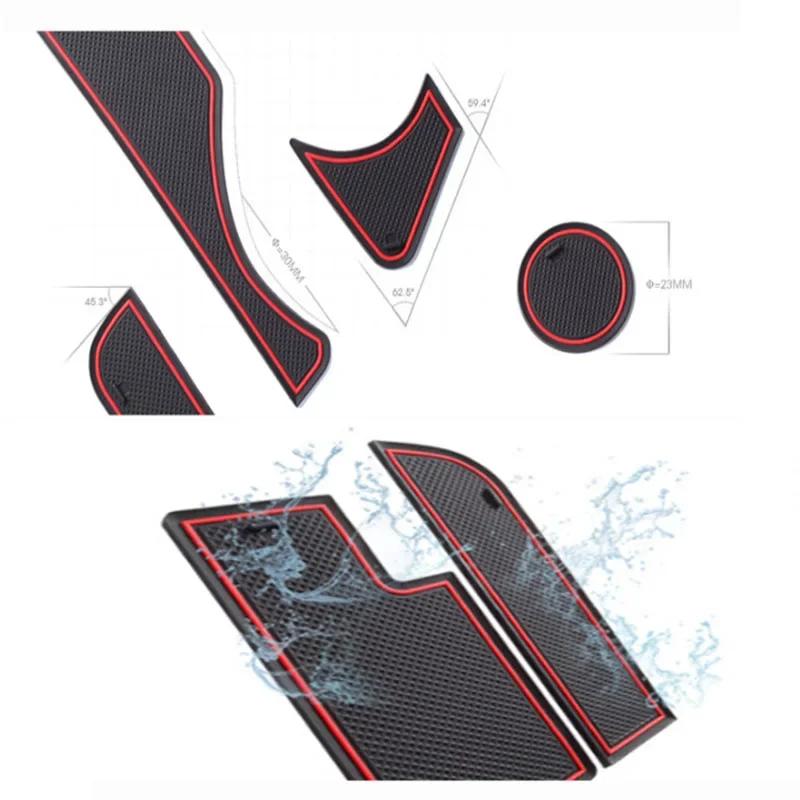 Коврик в углубление двери для Subaru Forester 2019, стайлинг автомобиля, противоскользящий коврик для подстаканника, подушка в углубление двери, резиновые аксессуары