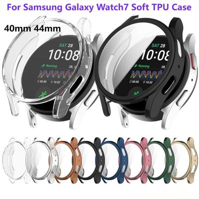 Чехол с покрытием для Samsung Galaxy Watch 7 40 мм 44 мм, ремешок для часов Samrt, полный бампер, защитный чехол из ТПУ, защитный экран