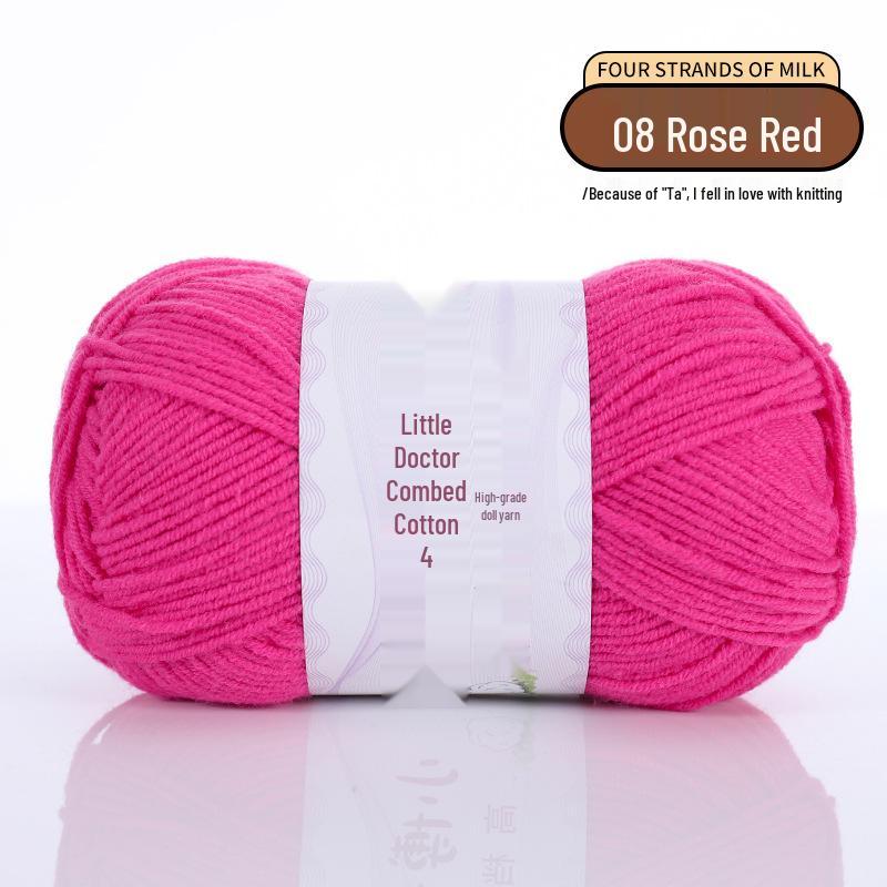 40 г 4-слойной гребенчатой молочной хлопковой пряжи - Little Doctor, средней толщины для проектов вязания своими руками: Куклы, Подушки, Одеяла