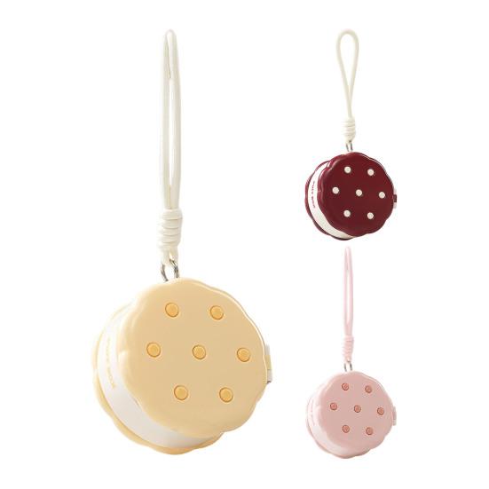 Круглая Пудреница Двухъярусная Разделение Влажного и Сухого Макияжа Чехол для Пуховки Портативный Органайзер для Спонжей Макияжа с Шнурком для Женщин Девочек Дорожное Хранение