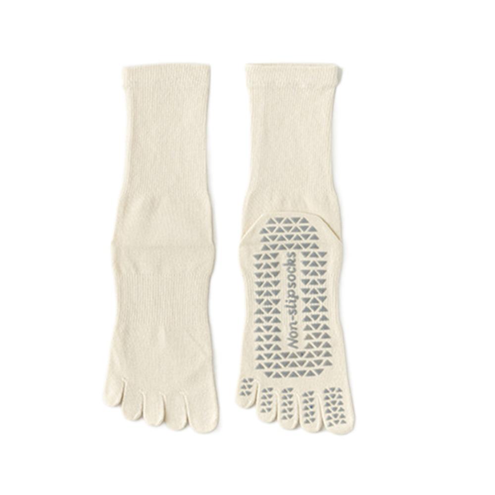 Mid-tube Women Yoga Socks Silicone Non-slip Dance Sports Socks Comfortable Split Toe Socks