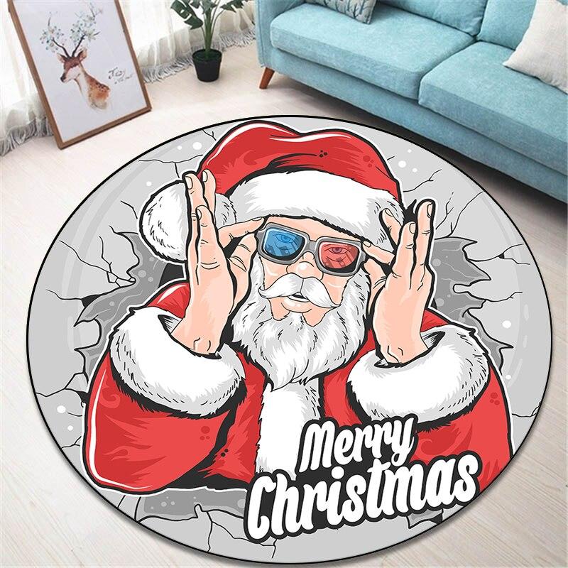 Новинка 2022 года, Рождественский круглый ковер, напольный коврик для гостиной, ковер из полиэстера, стул для киберспорта, круглый коврик, Прямая поставка, подарок ребенку