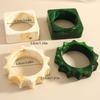 Wave Chunky Bracelets Geometric Retro Hand Ring Wide Resin Bracelet Bangles  Jewelry Accessories