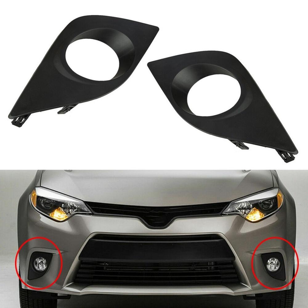 Front Bumper Fog Light Bezel Cover Left & Right With Hole For Toyota Corolla 2014-2016