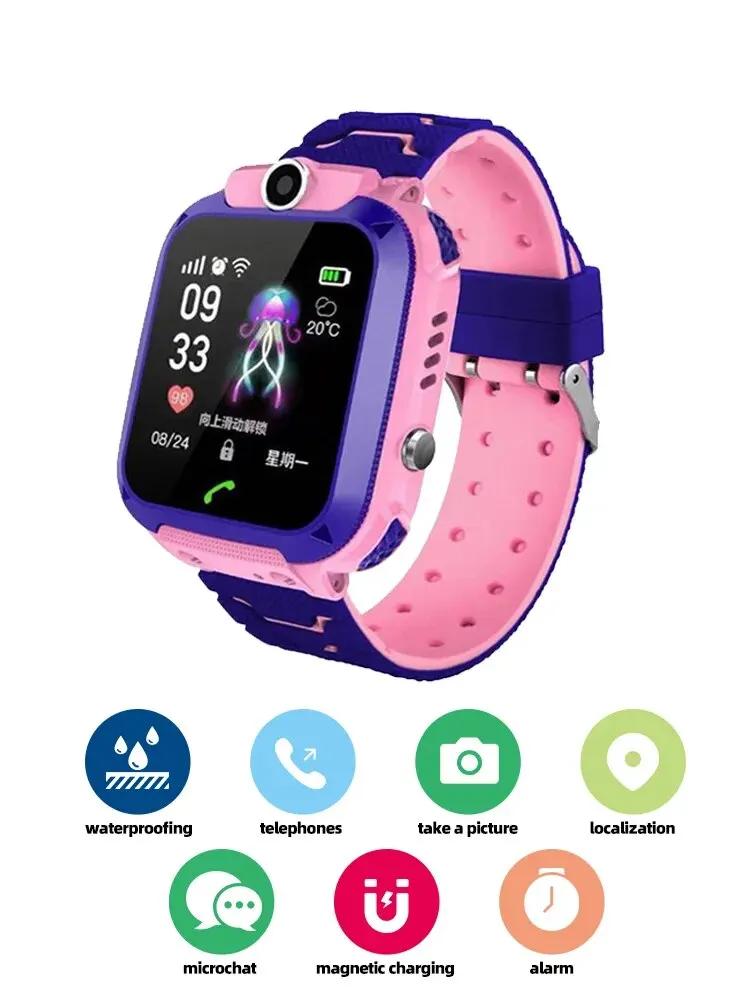Q12 Kids Smart 2G Call Phone Watch Waterproof Mother Children GPS Monitor Boy Girls SOS Child Sports Digital Watches Tracker