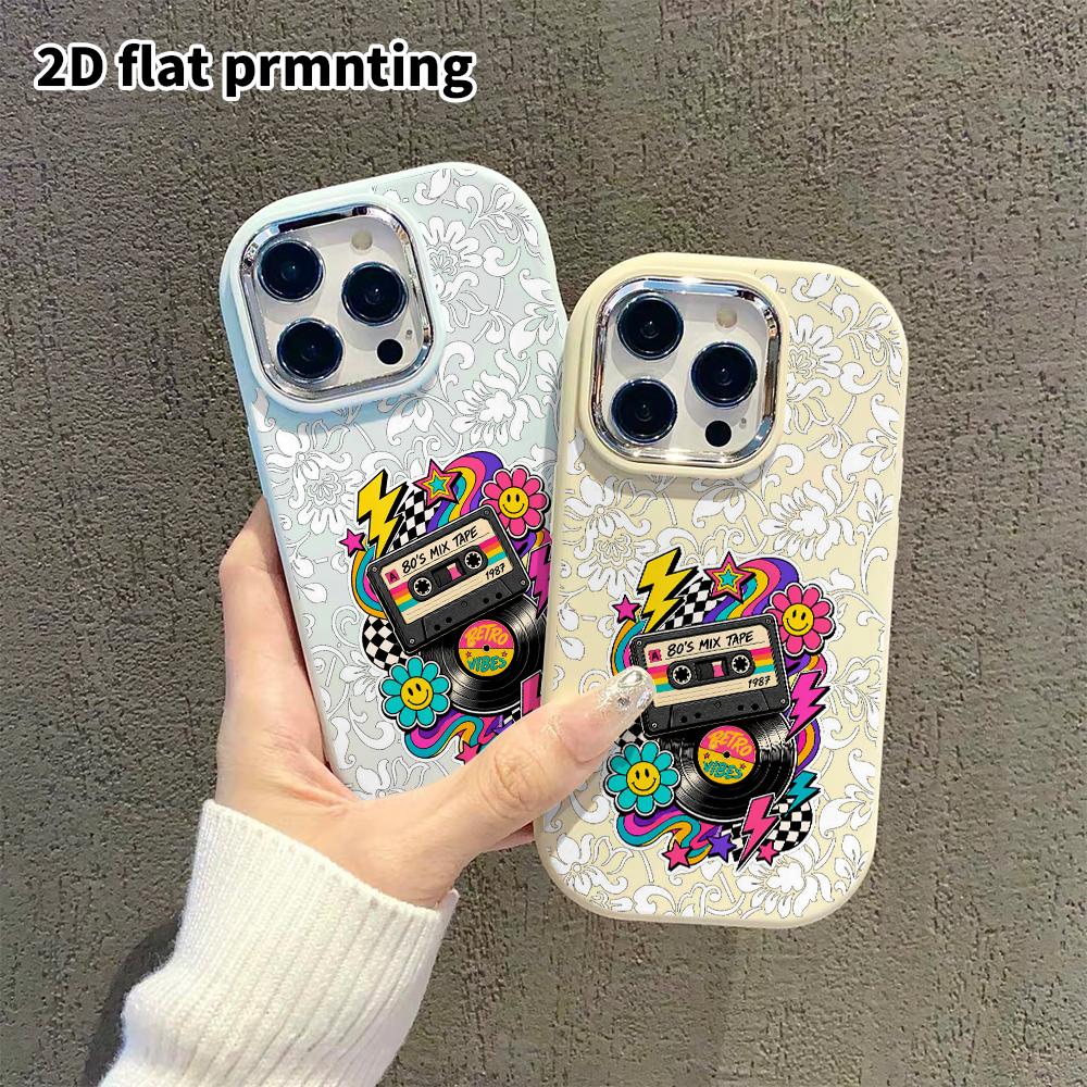 Phone Case: 2D flat design suitable for iPhone 18 17 16 15 14 13 Pro protective case, couple style, tape vinyl, Christmas and Halloween gift