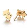 In-Style Cute Stainless Steel Small Animal Earrings: French Fashion Rabbit, Cat, Dog & Goldfish Designs for Women
