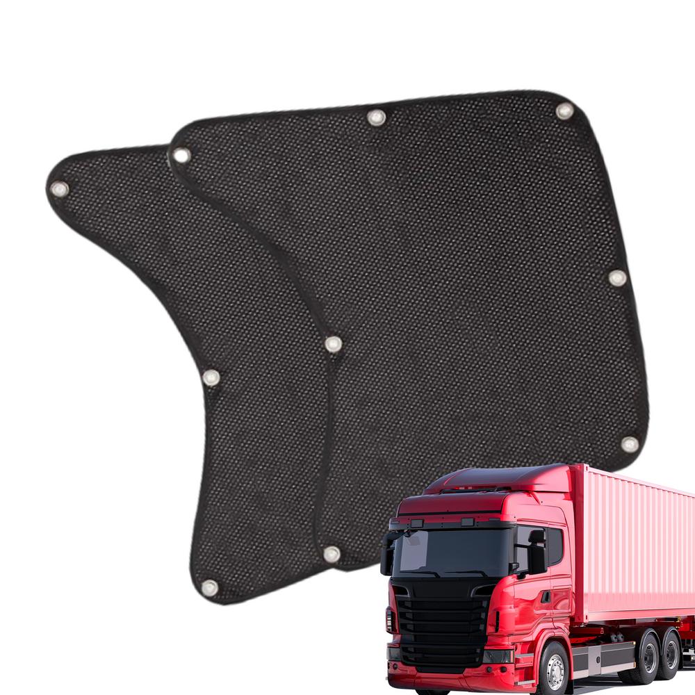 Semi Truck Sunshade 2pcs Window Shades Sun Blocker Screen Truck Accessories Side Automotive Window Sunscreen