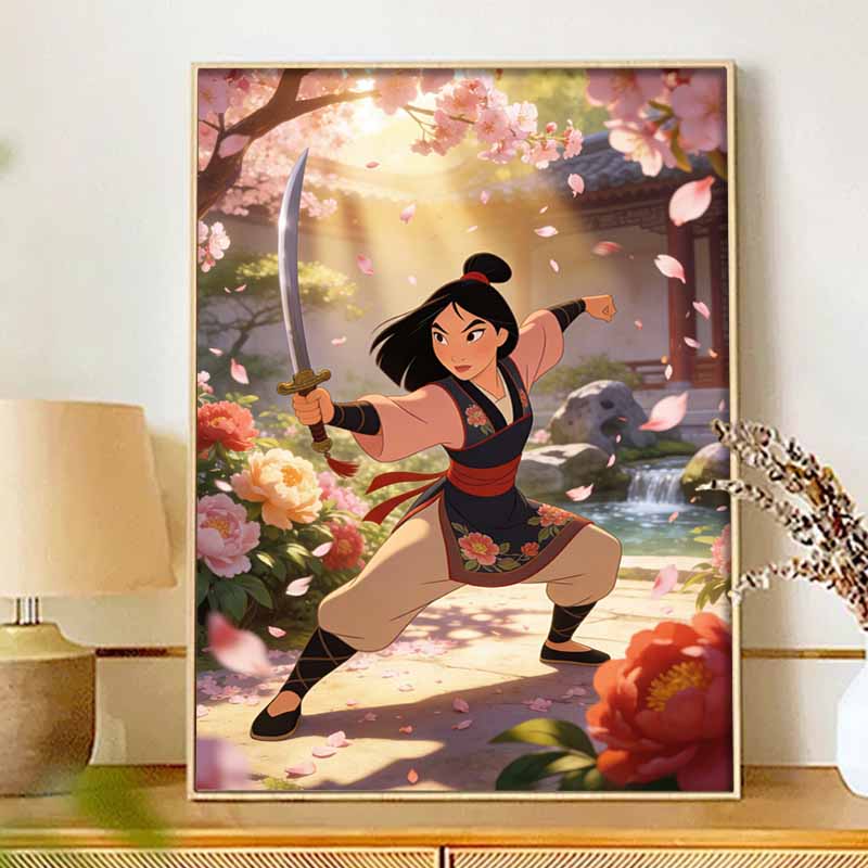 Disney Mulan Warrior Diamond Paint Painting Art Kit Handmade DIY5D Home Decor Gift