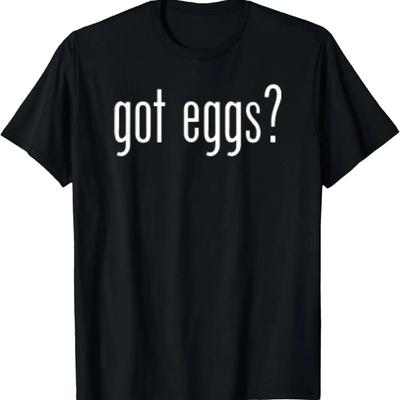 Забавная милая футболка с надписью Got Eggs Ретро Классическая Новинка Веселая