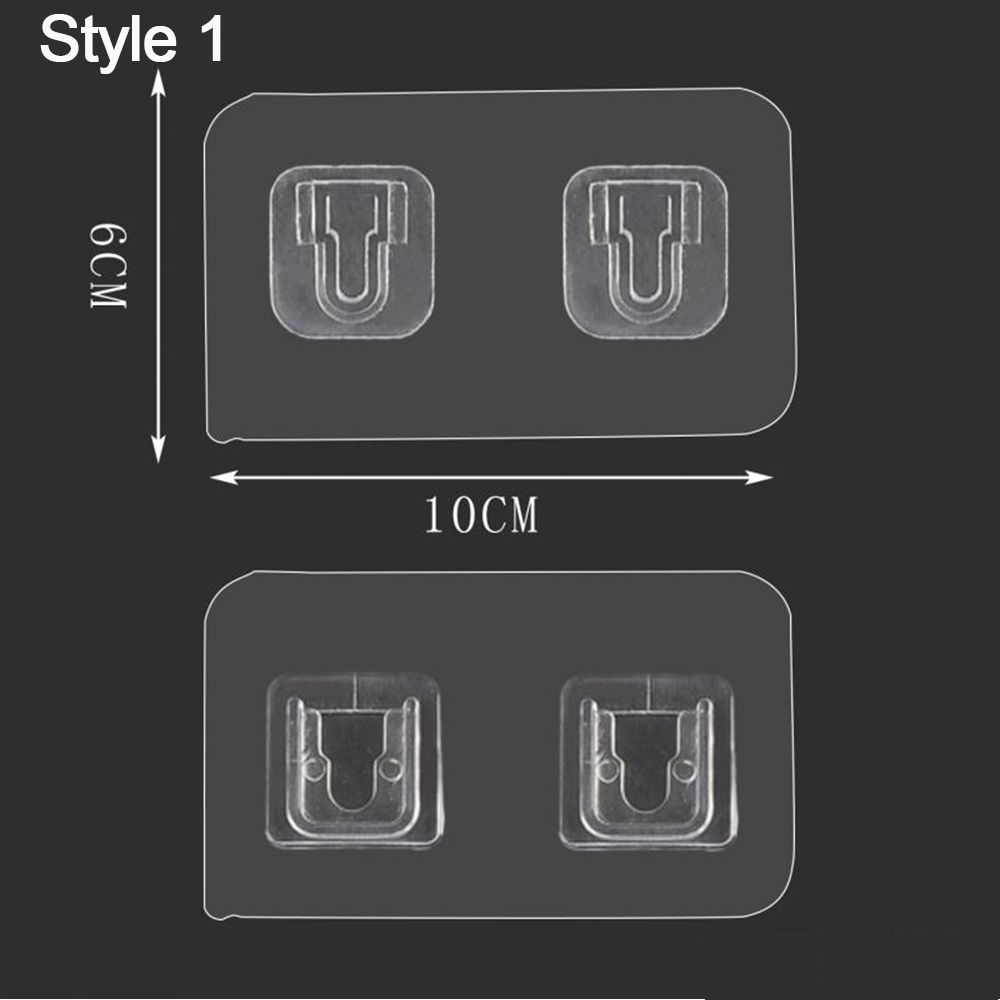 Бесшовный органайзер для хранения Без пробивания Наклейка для вилки Фиксатор вилки Прозрачный держатель для розетки